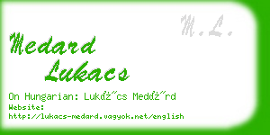 medard lukacs business card